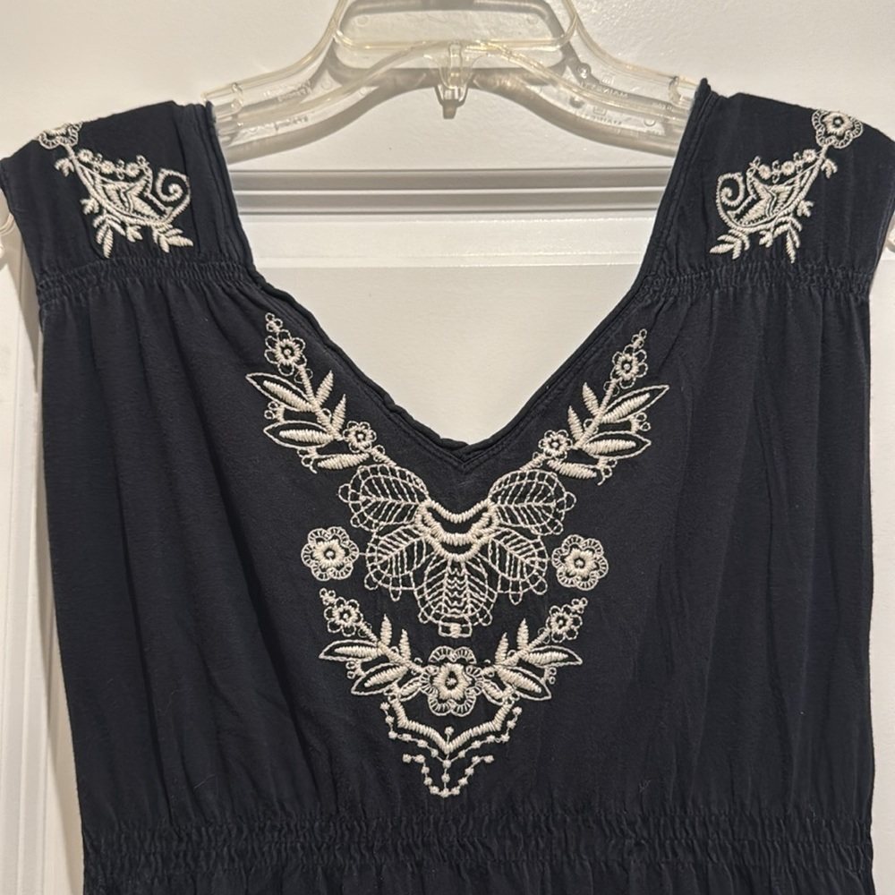 Johnny Was Maxi Dress - Size Small - Black with White Detail - Picture 7 of 8